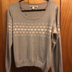 Pullover sweater with hearts great for valentines